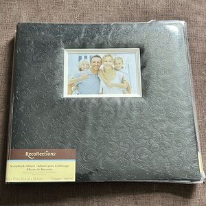 NEW 12x12 inch Black Floral Scrapbook (10-pages included)
